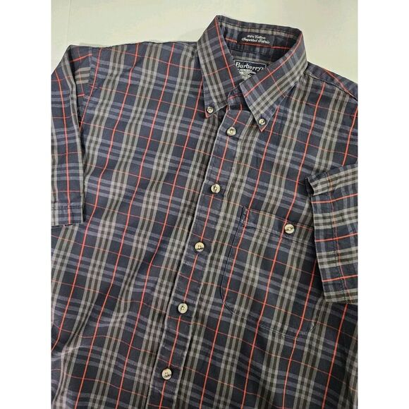 Burberry Other - Burberrys Men's Vintage Nova Check Cotton Button‎ Up Shirt Small